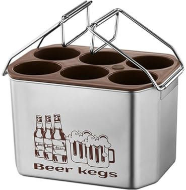 YPREWY Advanced - Enfriador de bebidas portátil para bebidas, barriles de refrigeración de cerveza, soporte para latas y botellas de acero inoxidable
