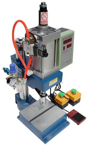 Pressa pneumatica a colonna singola - Pressa verticale per impieghi gravosi per rivettatura ad alta precisione, piccola pressa a gas da 200 kg