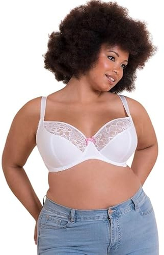 Curvy Kate Spellbound Underwired Balcony Bra Womens Lingerie, White, D-K