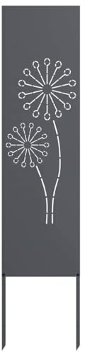 vidaXL Garten Sichtschutz-Leinwand Anthrazit 32 x 140 cm, Garten und Terrasse, Rechteckig, Moderner Sichtschutz, Dekorative Einlagen, Außenscreen, Patio Akzent, Funktionale Trennwand