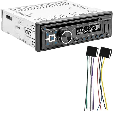 1Din FM TF AUX USB Lecteur CD/VCD/DVD AI Vioce BT Autoradio Sortie vidéo RCA RDS for Universel(SWM 5017)