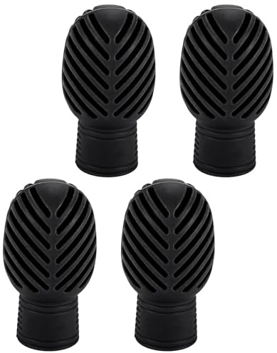 Silicone Drumsticks Head Covers – 4pcs Drum Mute Tips 3.2x1.7cm Shock Absorbing Stick End Caps, Tough Wear Resistant Design | Improves Playing Stability Protects Drumsticks Smooth Control for D