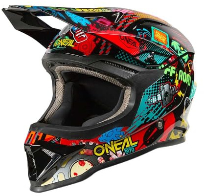 Oneal 1SRS Youth Vibrant Kinder Motocross Enduro MTB Helm Multi 2026: Größe: L (49/50 cm)