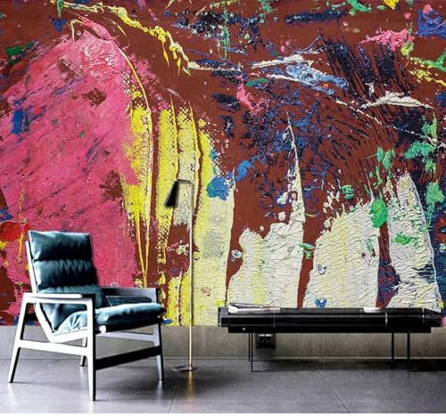 Abstrakt Farbig Graffiti Kunst Individuell 3D Tapeten Tapete Luxus Home Esszimmer Fototapete Effekt Wohnzimmer Schlafzimmer Kinderzimmer-300cm×210cm