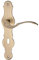 Gedotec Plaque Longue Poignee de Porte | LÖFFEL | 1 Paire de Poignée à vintage avec matériel fixation inclus | Laiton Antique Bruni | Garniture de porte pour portes intérieures | BB - Barbe Colorée
