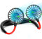 Ventilador personal manos libres, mini ventilador portátil USB recargable con diseño de auriculares ajustables de 3 velocidades, banda para el cuello, ventilador, doble cabezal de viento para viajes,