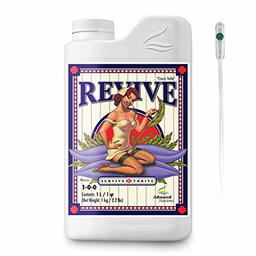 IVORYS-GARDEN Advanced Nutrients Revive + Pipette flüssig Dünger für alle Substrate Erde, Coco und Hydroponik solution flüssigdünger vitalisiert Zimmerpflanzen Soil Hydroponic Boost (1 Liter)