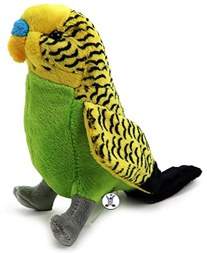 Wellensittich Kuscheltier Vogel Sittich grün gelb Plüschtier Hanna - Kuscheltiere*biz