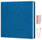 Boic Selbstklebende 10x15 Fotoalbum Einkleben und zum Selbstgestalten, Leinen Photoalbum mit 40 Weißen Seiten, Hochzeit Jahrestag Geburtstag Geschenke, Blau (27x28cm)