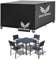 PATWING Housse Salon de Jardin, Housse Table de Jardin avec Corde et Boucle Verrouillage, Housses pour Mobilier de Jardin, Bâche de Protection Étanche 600D Oxford Tissu Imperméable (150 * 150 * 75cm)