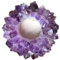 Natürlicher Amethyst-Quarz-Edelstein-Kristall-Cluster, Lotus-Form, Teelichthalter, beliebtester Kerzenhalter for Heimdekoration Naturstein