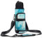MOLSHINE Tasche für Wasserflaschen, Neopren Wasserflaschenhalter für bis zu 900ml （32Oz）Trinkflasche mit Verstellbarem Schultergurt und für Wandern,Radfahren (Blauer Marmor)
