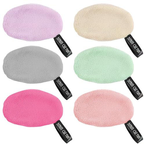 6er Set Waschbar Abschmink-Wattepads-6er-Set Wiederverwendbare Abschminktücher, porentiefe Reinigung nur mit Wasser hautschonend hypoallergen soft Sanfte Gesichtsreinigung Entfernung von Makeup 6Farbe