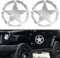 Longivia® 2 Pezzi Adesivo Stella Militare Argento – Diverse Dimensioni 25cm 20cm 15cm 10cm – Diversi colori - Adesivi 4x4 off Road Decalcomanie per Auto Moto Fuoristrada Renegade Wrangler Panda