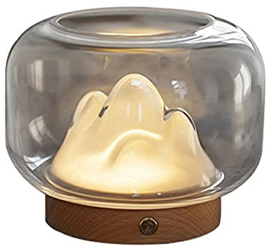 Accesorios para peceras de Cristal, Lámpara de Escritorio Creativa for Oficina, hogar, Acuario, decoración de peceras, Adornos, pecera Ornamental, pecera Redonda de Vidrio, Acuario