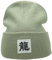 55cube Beanie-Mütze, bestickt, chinesisches Sternzeichen – 5 Elemente bringen Glück, Loong – Lorbeergrün, Einheitsgröße