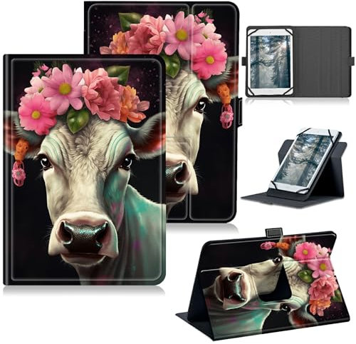 RWUTYTIUL Étui universel pour tablette 10,5, 10,6, 11, 11,5, 11,5, Android, support rotatif à 360 degrés, coque de protection multi-visions