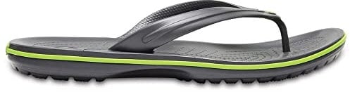 Crocs Unisex Erwachsene Crocband Flip Flip, Graphite/Volt Green, 46/47 EU
