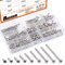 Rustark 210Pcs M3.5 304 Stainless Steel Round Pan Head Phillips Cross Wood Screws Drive Self Tapping Drilling Screws Assortment Kit
