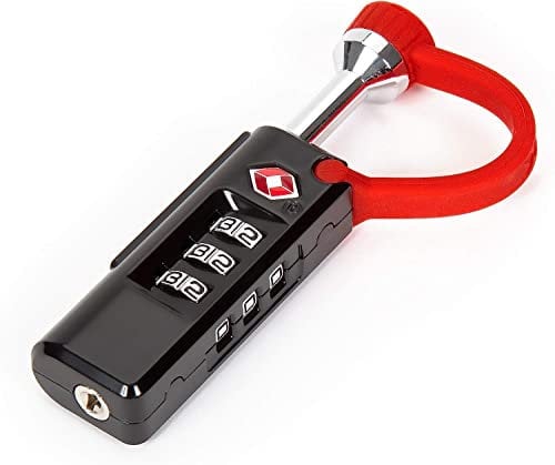 Nanuk TSA Schlösser, Gepäckschlösser, 3-stellige Schlösser Zahlencode für Koffer, Tasche, Rucksäcke, Gepäckschloss, kleine Vorhängeschlösser Zahlenschlösser Schließfach (Schwarz, 1 Stück)