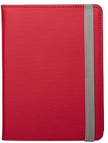 Silver HT Étui Universel Wave pour liseuse électronique Kobo Aura 2, BQ Cervantes, Sony Reader, Amazon Kindle, Wolder. Couleur : Rouge.