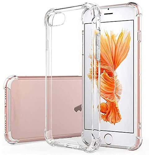 Hually iPhone 6S Plus Case - Ultra Thin, Flexible TPU Hard PC Back All Round Drop-Protection - Crystal Clear