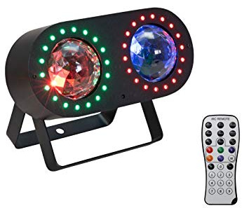 EUROLITE LED DMF-3 Hybrid Flowereffekt | Effektscheinwerfer mit Flower- und Stroboskop-Effekt, inkl. IR-Fernbedienung