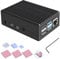 Owootecc Raspberry Pi 4 Case with Cooling Column, Metal Case with Heat Sink, Aluminum Shell for Pi 4 Model B (Black)