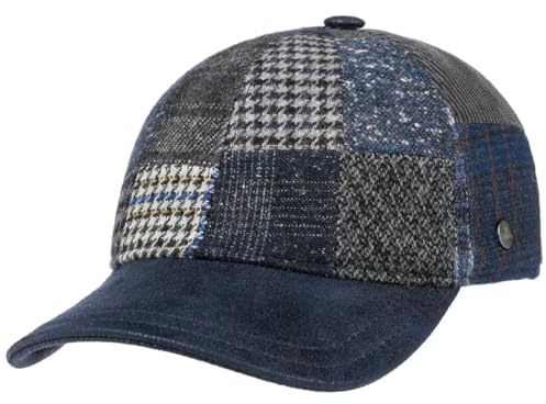 LIERYS Patchwork Woll Baseballcap Stoffcap Strapback Made in Italy Herren Herbst Winter