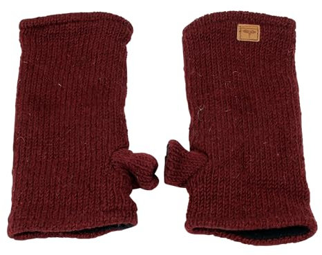 Handgearbeitete Pulswärmer (dunkelrot)