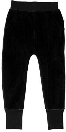 Leela Cotton Kinder Cordhose Bio-Baumwolle Hose Unisex 2072 (128, schwarz)