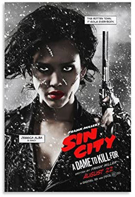 Filmposter Sin City Filmposter und Wandkunstdruck, modernes Familienschlafzimmerdekor, Poster, 40 x 60 cm