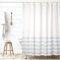Folkulture Tenda da doccia Boho blu, 183 cm con nappe per arredo bagno, idrorepellente, cotone riciclato, blu (blu scuro)