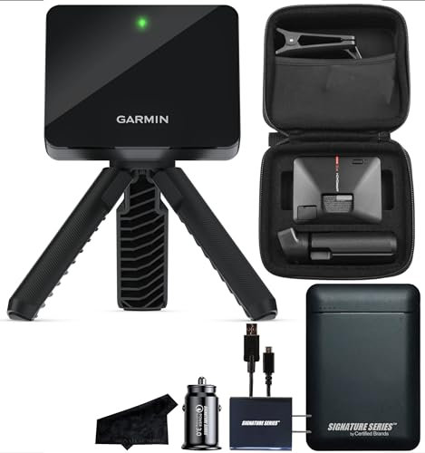 Garmin Approach R10 Tragbarer Golf-Start-Monitor | Nehmen Sie Ihr Spiel mit nach Hause oder üben Sie auf der Driving Range | Verfolgen Sie Metriken, nehmen Sie Videos auf oder spielen Sie über 43.000
