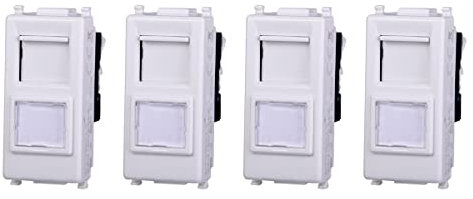 Presa Dati Rj45 Rete CAT6, Compatibile Con Vimar Plana (4 Pezzi)