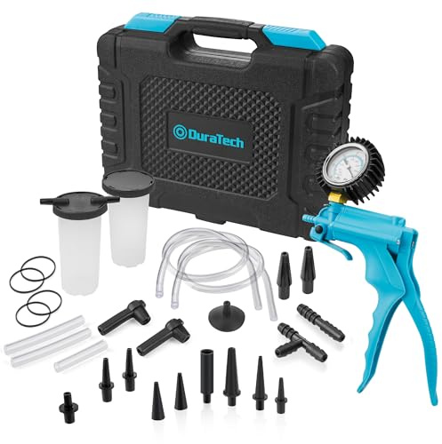 DURATECH 2 in 1 Brake Bleeder Kit with Handheld Vacuum Pump, for Automotive