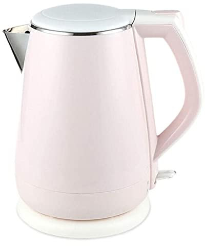 FairUo Reusable Kettles,1.5L Bpa-Free Kettle, 1800W Fast Heating Cordless Water Boiler with Auto Shut-Off and Boil-Dry Protectionlarge Capacity/Pink/17 * 21 * 23Cm
