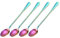 sourcing map Set of 4 Long Handle Spoon, 7.5-Inch Stainless Steel Ice Cream Spoon Cocktail Stirring Spoons Coffee Spoons for Mixing, Beverage, Coffee (Rainbow)