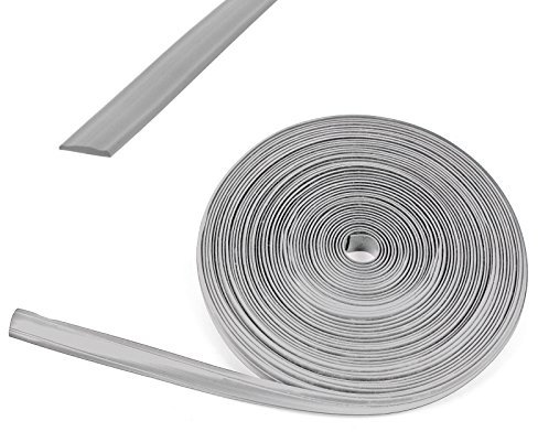 wamovo 30/60 Meter Kederband Silber 12 mm Leistenfüller für Wohnwagen Wohnmobil (6x10m)