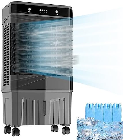 Enfriador de Aire Acondicionado Portatil sin Tubo Exterior, 3 en 1 Climatizador Evaporativo, Oscilación Automática de 3 Velocidades, 40 L Tanque de Agua, Sincronización de 12 H (Size : Mechanical)