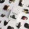RunFar shop 45stk Scrapbooking stickers bullet journal zubehör Deko Vintage Scrapbooking Papier Bastel Dekopapier Designpapier Scrapbook Zubehör für Tagebuch Notizbuch DIY Kunst und Handwerk Katze