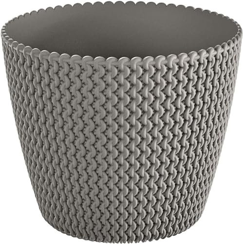 B2C Plant Pots Indoor Outdoor Plastic Flowerpot 13cm to 40cm Small Medium Large Splofy 6 Colours (16cm, Grey)