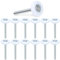 Keadic 10Pcs 2 White Nylon Garage Door Roller with 4 Stem, 6200ZZ Bearing Stable and Quiet Garage Door Wheels for Commercial and Residential Garage Doors