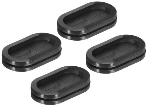 QUARKZMAN Goma Ojal Montaje Tamaño 46 x 23mm Ovalado Doble Cara para Alambre Sello Protección 4uds