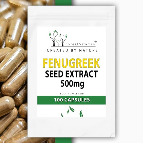 Bockshornklee 500mg - 100 Kapseln - Fenugreek - Samen Extrakt - Forest Vitamin