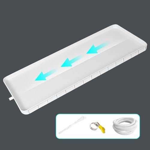 Bandeja de Goteo para Aire Acondicionado, Kit de Drenaje Universal para Aire Acondicionado de Ventana, Bandeja de Goteo d Plástico PP5 con Tubería de Drenaje, Unidad interior/exterior universal ( Colo