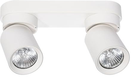 Miratic Deckenleuchte und Wandleuchte Spot GU10 Spots Deckenleuchte für Elegantes und Modernes Ambiente Deckenlampe GU10 (weiß/zwei Lichtquellen)(Glühbirne fehlt)