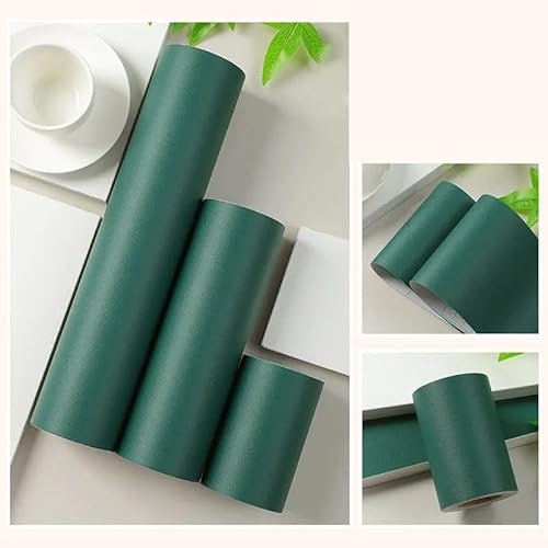 TapetenbordüRe Selbstklebende BordüRe Wand Wohnzimmer Tapeten Fliesenaufkleber Bad Dekoband Selbstklebend dunkelgrün 20cm X 500cm