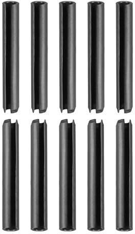 DTGN 5x40mm(DxL) Pasadores de Resorte Ranurados - 50 Piezas - para Hogar Máquina Sujetador - Ranurado Resorte Pasador de 65Mn Pasador Tensión Divididos - Negro