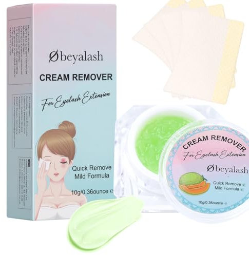 Cream Eyelash Extension Remover Eyelash Remover for Extensions Lash Remover Dissolves Eye Lash Remover 10g Lash Extension Remover by Obeyalash (Hami Melon)